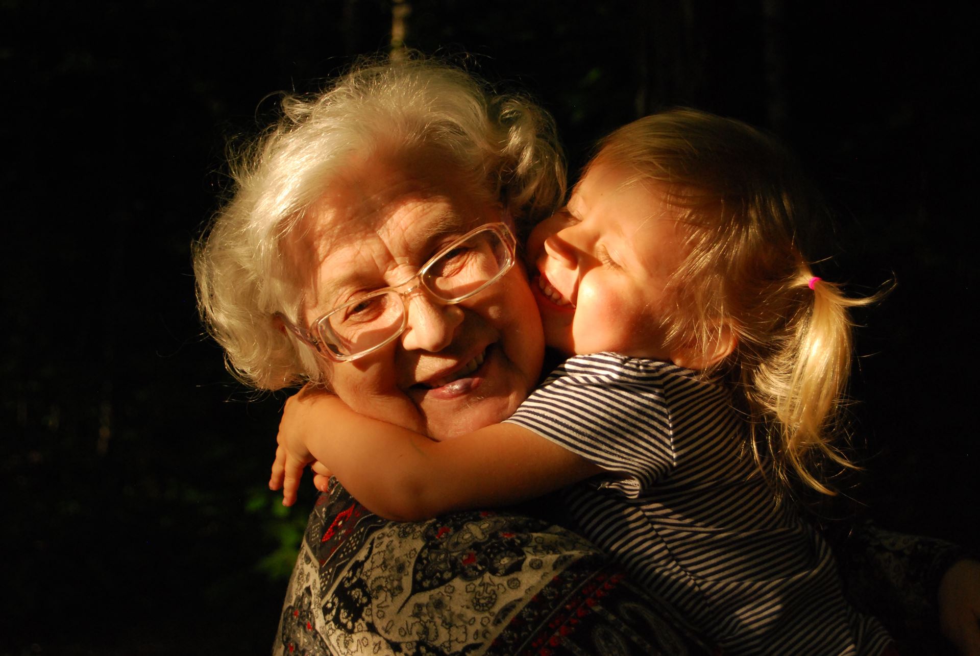 grandmother and child